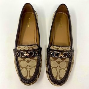 COACH Signature C Jacquard Loafers Size 8